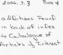 Sketch of Small Urn in Catalogue of Articles of Interest