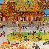 Mamaroneck railroad station - from painting by Regi Klein