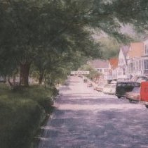 "Katonah Avenue" - watercolor by Margret Johnson