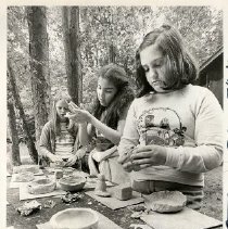 Elizabeth Ruiz and Jackie Masciandaro at Girl Scout Camp, Mountain Lakes Camp