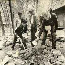 Campfire at Girl Scout Camp, Mountain Lakes Camp