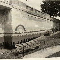 Mural on bridge over MacQuesten Parkway, Fleetwood