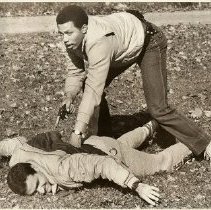 Mount Vernon Police Department rookie policeman Terrance Raynor training