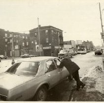 Mount Vernon Police Department plainclothes patrolmen in unmarked car (looking west on 3rd Street at 3rd Avenue)
