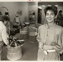 Maria Malandrino, owner of The Shoe Tree, in her shop