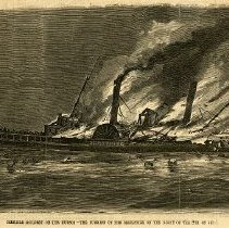 Burning of steamer Berkshire in the Hudson River, June 8, 1864 - page from unidentified newspaper