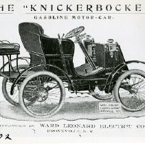 Ward Leonard Electric Company advertisement - the Knickerbocker gasoline motor-car