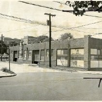 Abandoned garage, northwest corner of Kensico Avenue and Oakley Avenue (Eastview School in background)