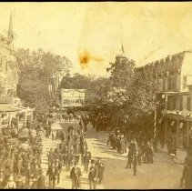 Firemen's parade on Main Street