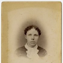 Jane Hunter, sister of Milton Hunter, Sound Beach CT;  Issac Ferris; Cabinet Card, Hendrick's, Stamford,Ct.