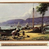 "After-noon- Hastings- Landing, Palisade Rocks in Shadow", color card