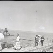 Members of the Iselin family on the Long Island Sound at Breakwater House