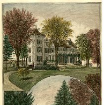 Homestead of the Late Judge Brown occupied since 1855 by son-in-law S.K. Satterlee (most likely on Ridge St.)