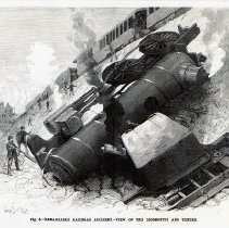 Photocopy of Figure 3 from January 16, 1886 Scientific American article on 1885 train wreck at Pelhamville