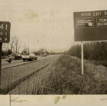 Food sign on I-684 for Flower Dragon Restaurant and Steak Out Restaurant in Armonk
