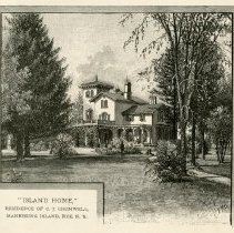 "Island Home," residence of C. T. Cromwell, Manursing Island (Charles Thorn Cromwell)