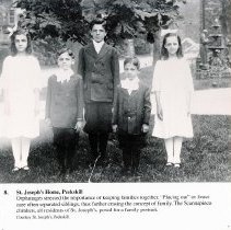 Scannapieco children posing as a family group, St. Joseph's Orphanage