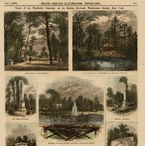 Views of the Woodlawn Cemetery, on the Harlem Railroad, Westchester County, New York. From Frank Leslie's Illustrated Newspaper, December 5, 1868.