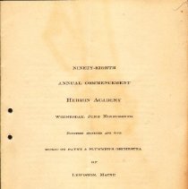 Program,  Commencement, 1901