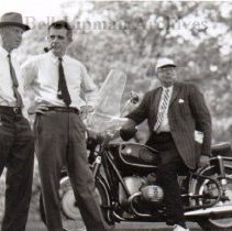 Claude Allen with BMW, circa 1959