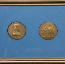 Medal of Ben Franklin,  framed