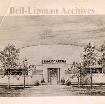 Architect's Drawing, Facade,  Stanley Arena II,  1952