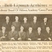 Green Parrot Staff, Spring, 1933