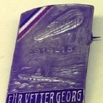 1914-1915 German zeppelin/submarine pin