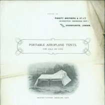 Piggott Brothers aircraft tent and hangar catalog - cover