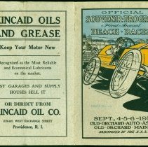 Official souvenir program, 1st Old Orchard Beach Auto Races, September 1911