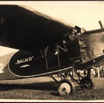 Real photo postcard showing Swiss Fokker F.III airplane, Balair CH 152