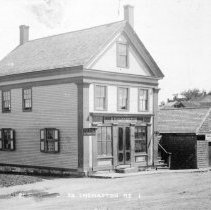 E.F. Harrington Store and gas station with automobile, South Thomaston, ME