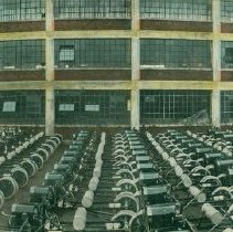 Postcard showing 1,000-car daily output of Ford Detroit plant