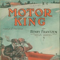 Sheet music: "Motor King" march and two-step (Henry Frantzen), 1910
