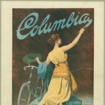 Oversized color magazine advertisement for Columbia bicycles, ca. 1897