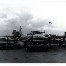 Refueling American Airlines/American Overseas Airlines plane, ca. 1946