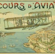 Concourse d'Aviation (Aviation Contest); board game cover, ca. 1910