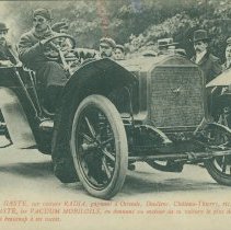 "Radia" racing automobile real photo postcard, circa 1908