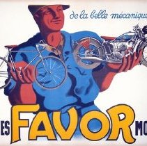 Advertising poster, "Favor" bicycle and motorcycle company