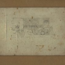 Sketch of Walter Hancock's 1833 steam omnibus, the "Autopsy"