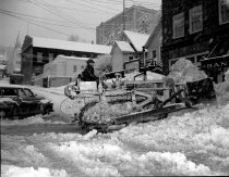 Snow removal on Main Street, 1952