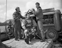 Diver W. E. "Winkie" Walker with tenders