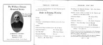 William Duncan Memorial Service program