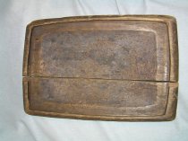 Bentwood toolbox with lid, inside lid view