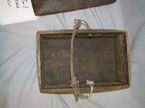 Bentwood toolbox with lid, inside view