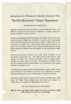 Ultona Phonograph, instruction book