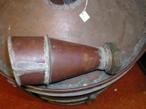 Copper still short pipe