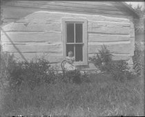 Alice Hillard on a chair