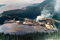 Aerial of Ketchikan Pulp Mill at Ward Cove (Photograph of image)