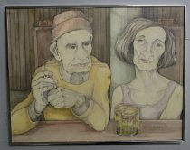 Two Old Ladies Drinking At Bar by Melissa Russell